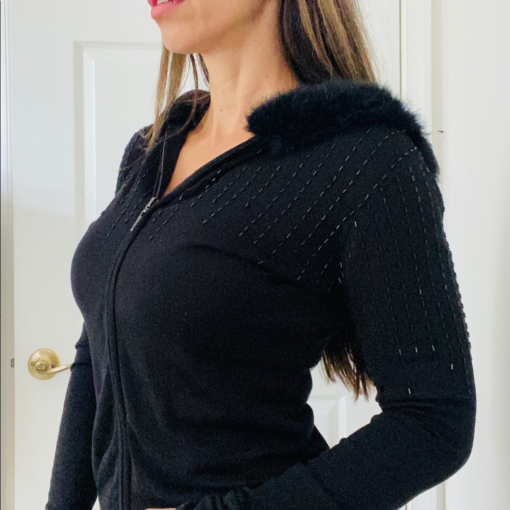 Cache beaded cardigan